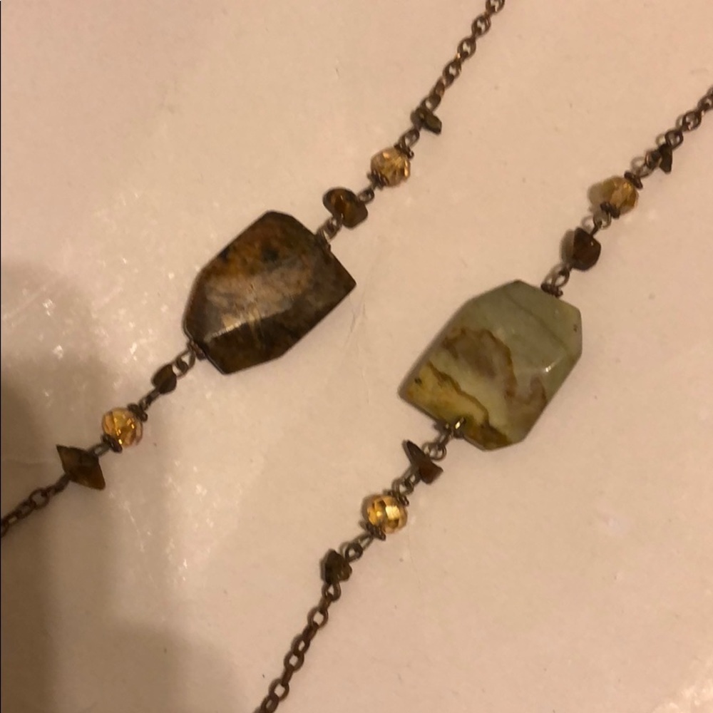 Pier 1 Stone  Necklace - appx. 30 inches long. - Picture 5 of 6